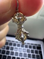 Vajra Dorje Sterlingsilber Anhänger Buddhistischer Nepal-NL9