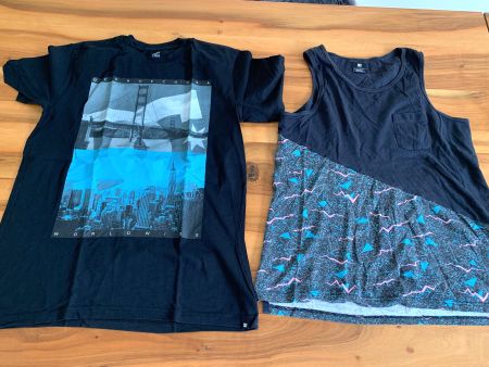 2 DC Shoes T-Shirts 1x ärmellos Gr. S