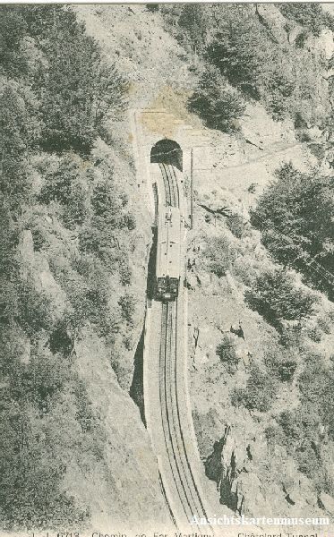 Ansichtskarten: Martigny - Châtelard-Tunnel + c1910 – Gebraucht aus Emmenbrücke von teestube