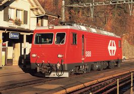 Brienz BE – RhB Be 4/4, Pendelzug im Bahnhof
