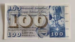 Schweiz 100 Franken 1957, top Zustand, Banknote (WA3)