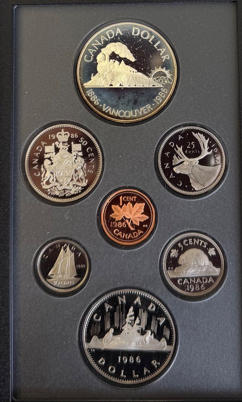 Toutes les monnaies: (2398)Münzsatz 1986, Canada, pp – D'occasion à Rüthi (Rheintal) par erdnuessli1 1