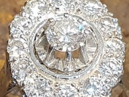 Ringe: Brillant Entourage Weissgold -Traum Ring – Neu (gemäss Beschreibung) aus Unterägeri von Altgoldschmuck 5