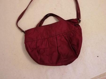sac a main en tissus brontibay rouge/bordeau