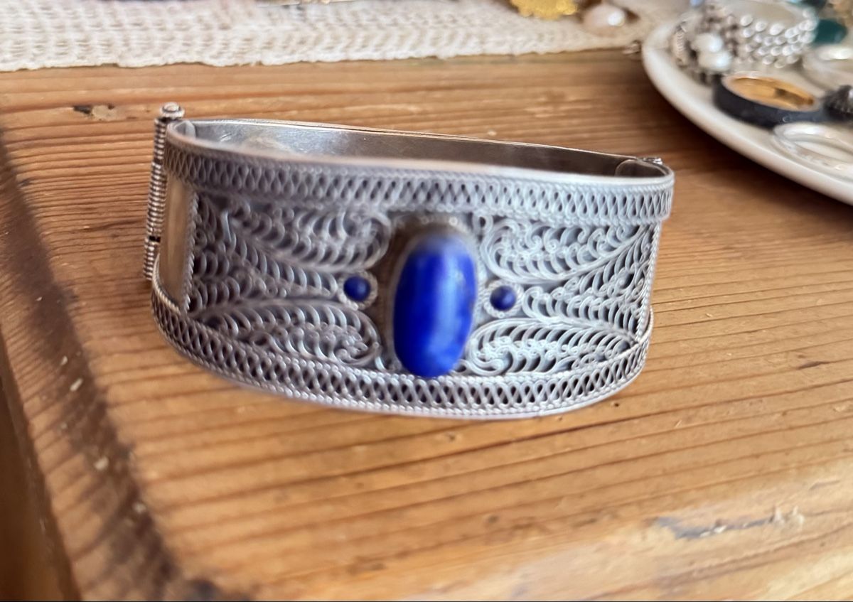 Bracelets: Armspange Silber mit Lapislazuli – D'occasion à Donat par troja007