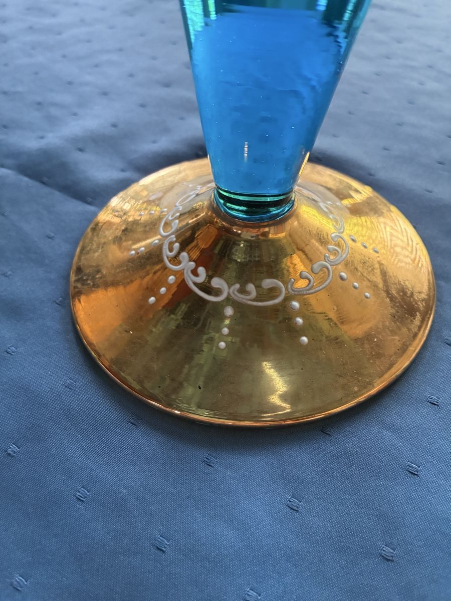 Murano Verres: Murano - Grosse Fussschale blau – D'occasion à Dornach par Rosengarten 8