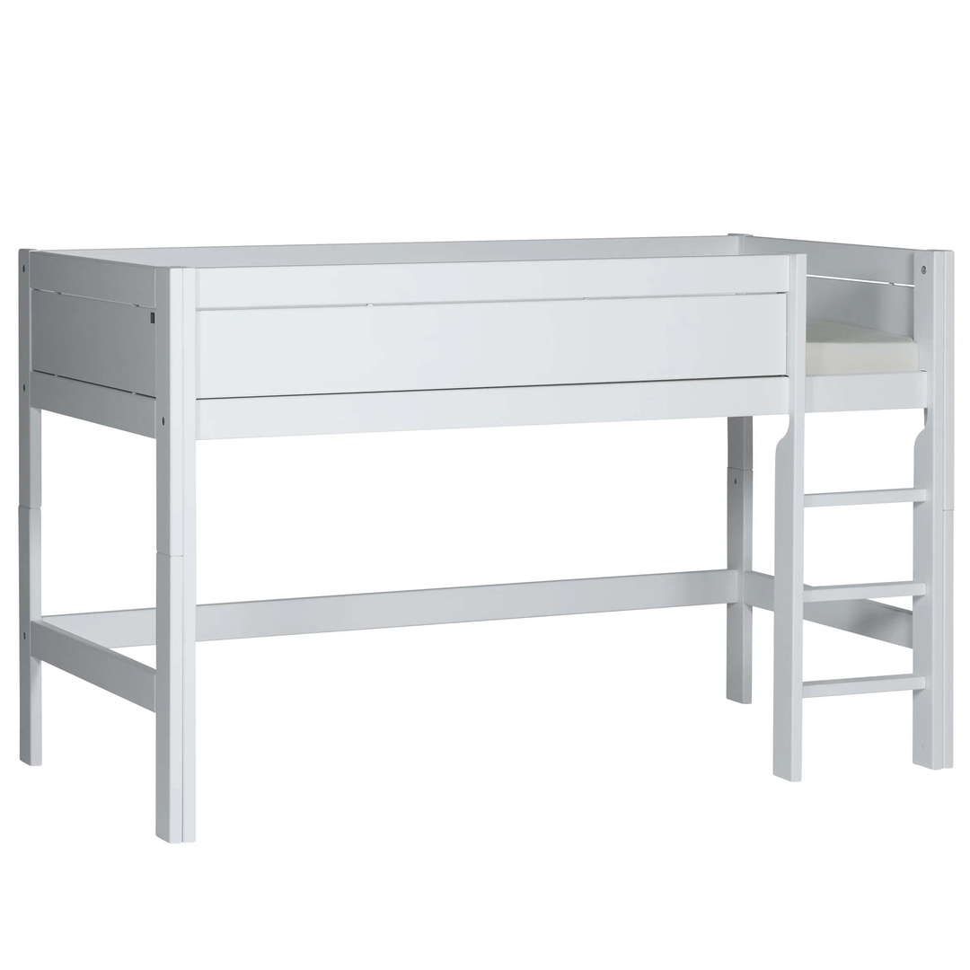 Lifetime Brands Letti: Halbhohes Bett Lifetime, weiss/hellgrau – Usato da Zug venduto da ducky77