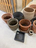 19 Blumentöpfe Terrakotta & Kunststoff verschiedene Grössen 