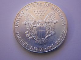 1 Unze Silbermünze American Eagle Liberty 1991
