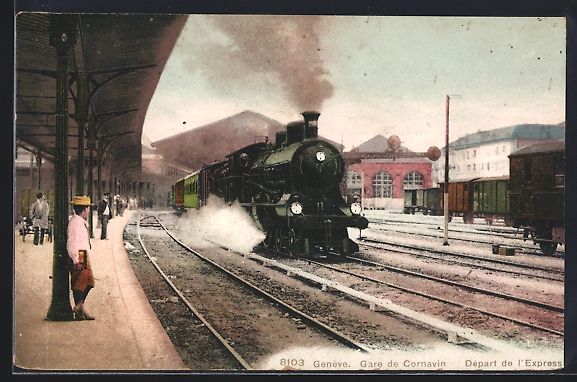 Cartoline postali: Genève, Gare de Cornavin, Départ de l' – Usato da Berlin venduto da bartko-reher