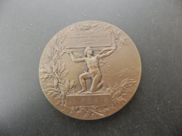 Rarität wunderschöne Jugendstil Medaille Regatte Luzern 1909