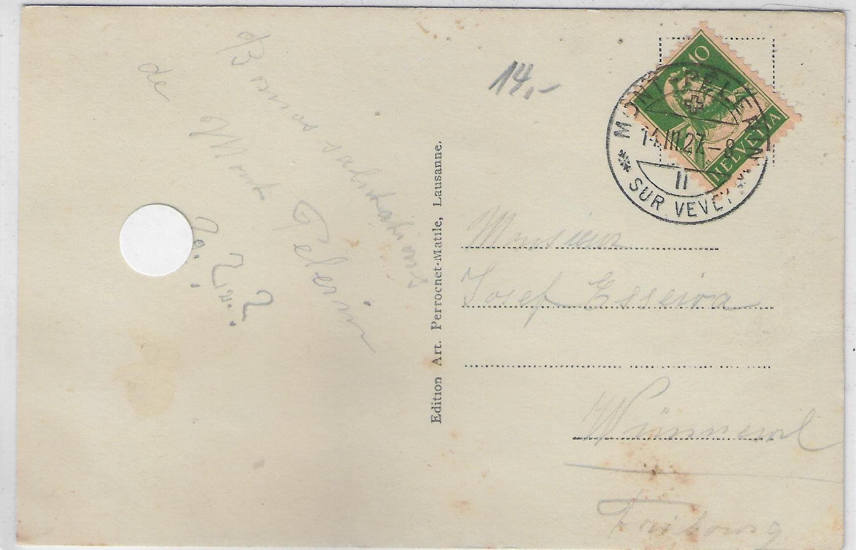 Cartoline postali: Chardonnes et le Mont Pelerin – Usato da Ettingen venduto da Kartenplanet 1