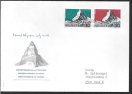 FDC Serie 433-434 mit do. Flaggenstempel Zermatt 1.6.1965