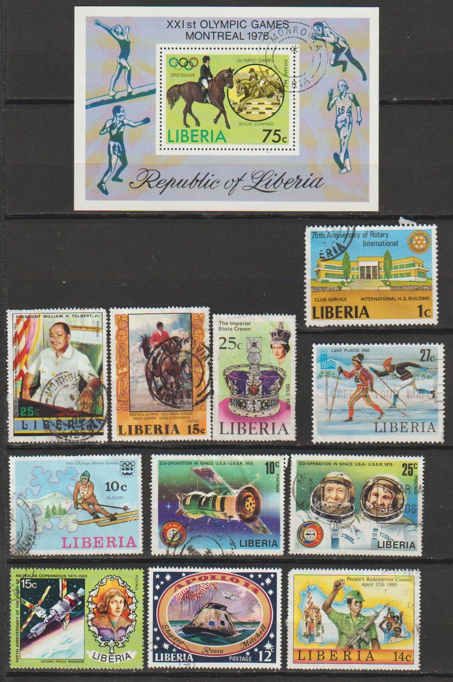Alle Briefmarken: Liberia Collection diverse thèmes – Gebraucht aus Crans-Montana von kira56 1