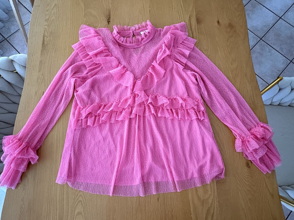 Camicette: Camicia rosa volant premaman  – Usato da S. Antonino venduto da FedeKikka88