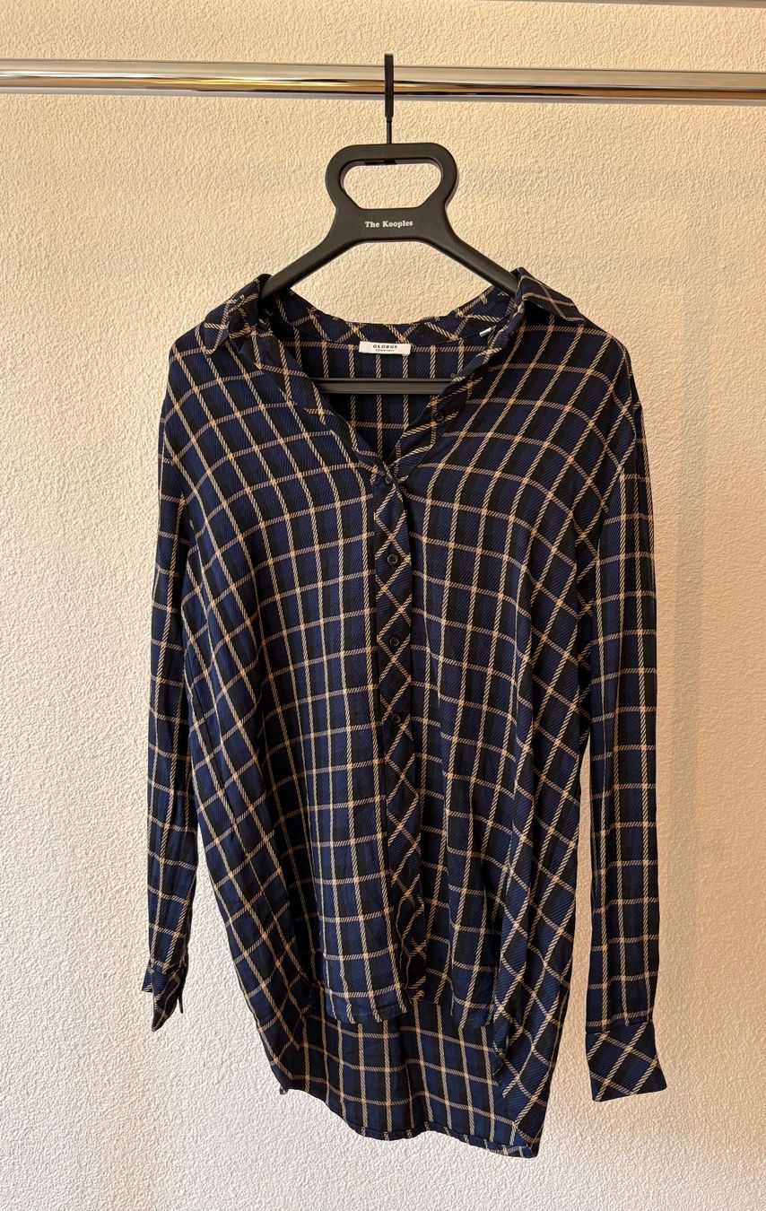 Globus Camicette: Globus Hemd kariert | Gr. 36 | dunkelblau – Usato da Bern venduto da Pepper21