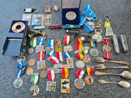 Sackmesser,Medaillen,Besteck Abzeichen Zustand gem.Bilder