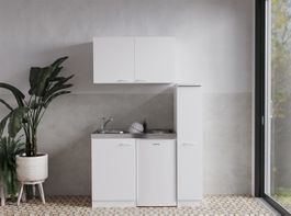 805 Miniküche Küchenzeile 130cm weiss - Küche Einbauküche