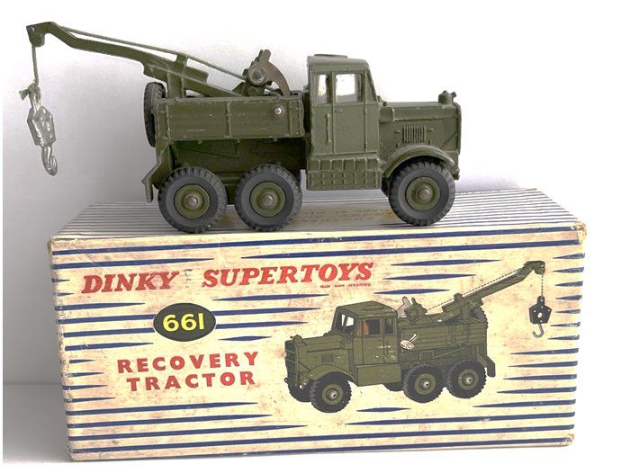Braccio Gru Per Trattore Dinky 661 - Riproduzione In Metallo Bianco - Don Mills Models