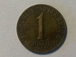 1 Schilling Münze aus Österreich von 1959