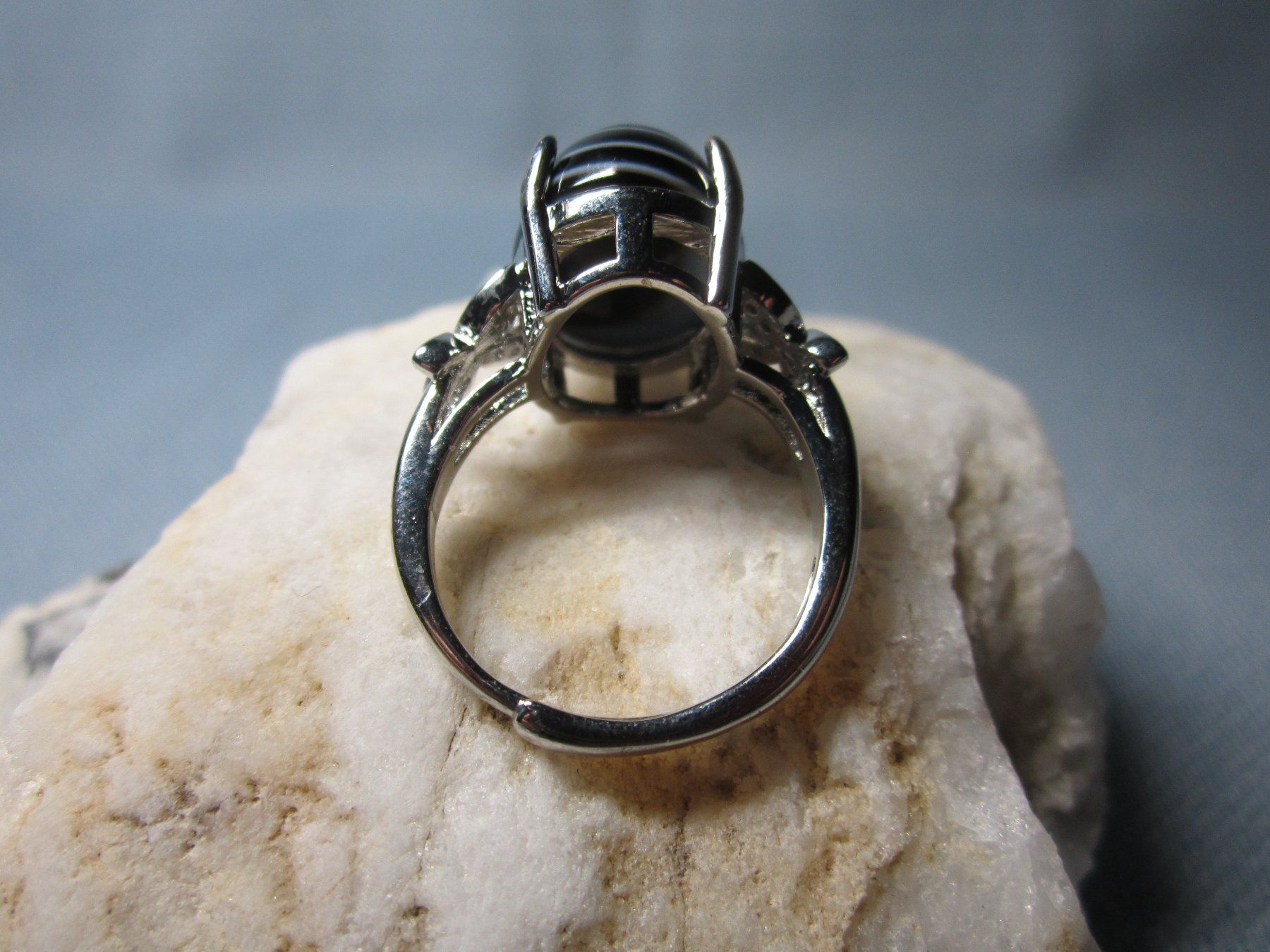Ringe: Heilstein 925 Silberring: Schwarzer Achat gestreift – Neu und originalverpackt aus Laax GR von krippenfiguren-laax 4