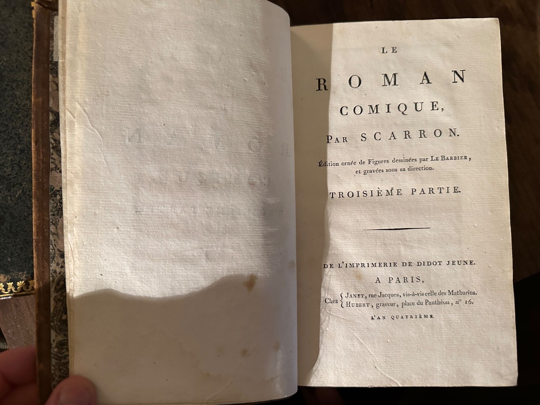 Bücher: Scaron: Le Roman Comique. 3 Bde. 1796 – Gebraucht aus Zürich von allp 7