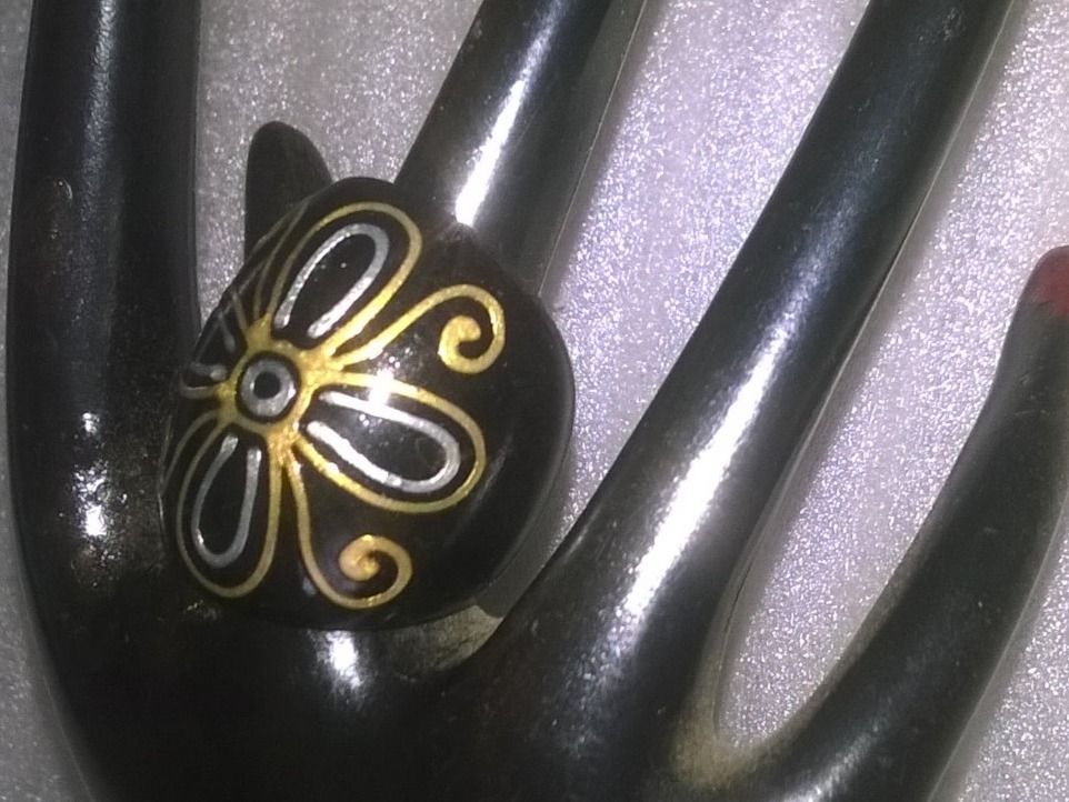 Anelli: ring modeschmuck,,aus holz,,,glanzig – Nuovo (secondo la descrizione) da Basel venduto da bijoutrie_4