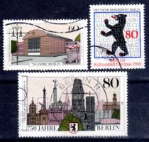 750 JAHRE BERLIN 1988 DREI MARKEN GESTEMPELT - I112