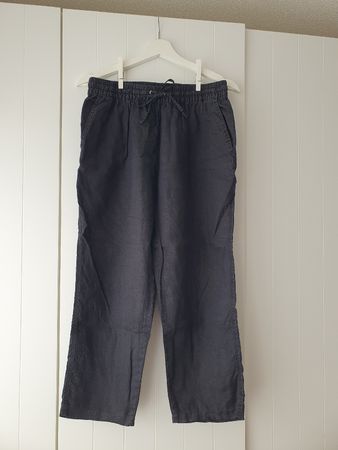 Dunkelblaue Stoffhose Leinenhose S/36