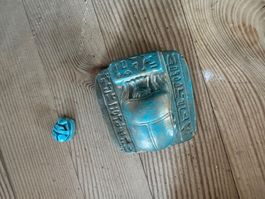 Scarabée Égyptien, turquoise, 2 pièces