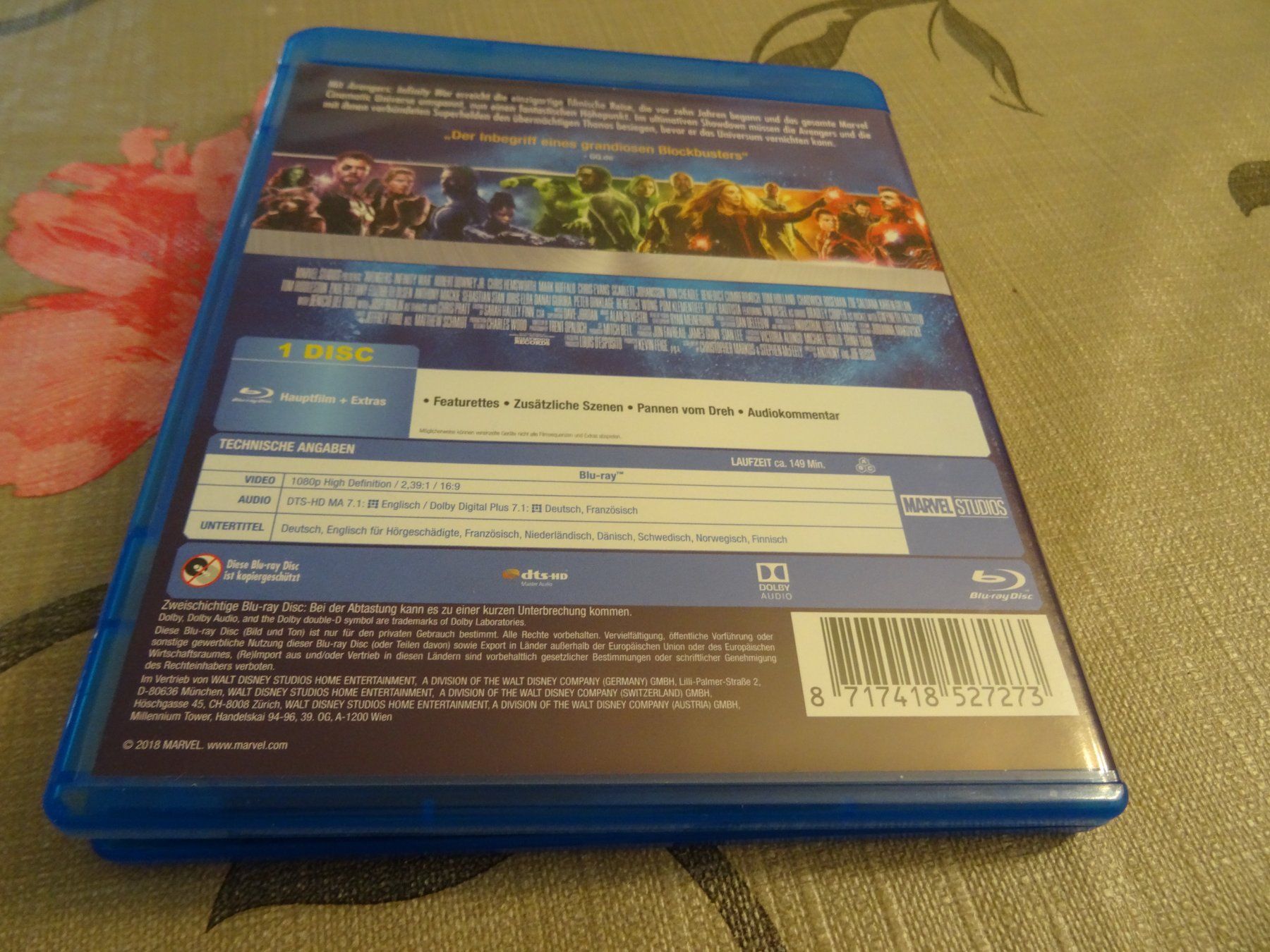 Tutti i DVDs: Avengers - Infinity War BLU-RAY – Usato da Olten venduto da Disc-Verkauf 2