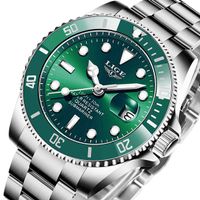 Edle Stahl Armbanduhr Herrenuhr Stahlband Kalender Datum