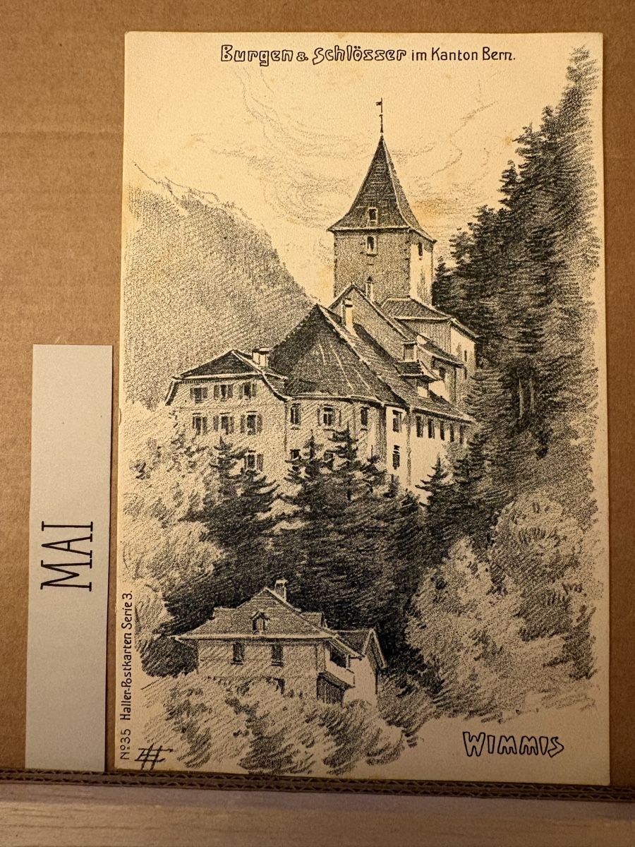 Ansichtskarten: AK von Schloss Wimmis – Gebraucht aus Rümlang von Kartenpost1