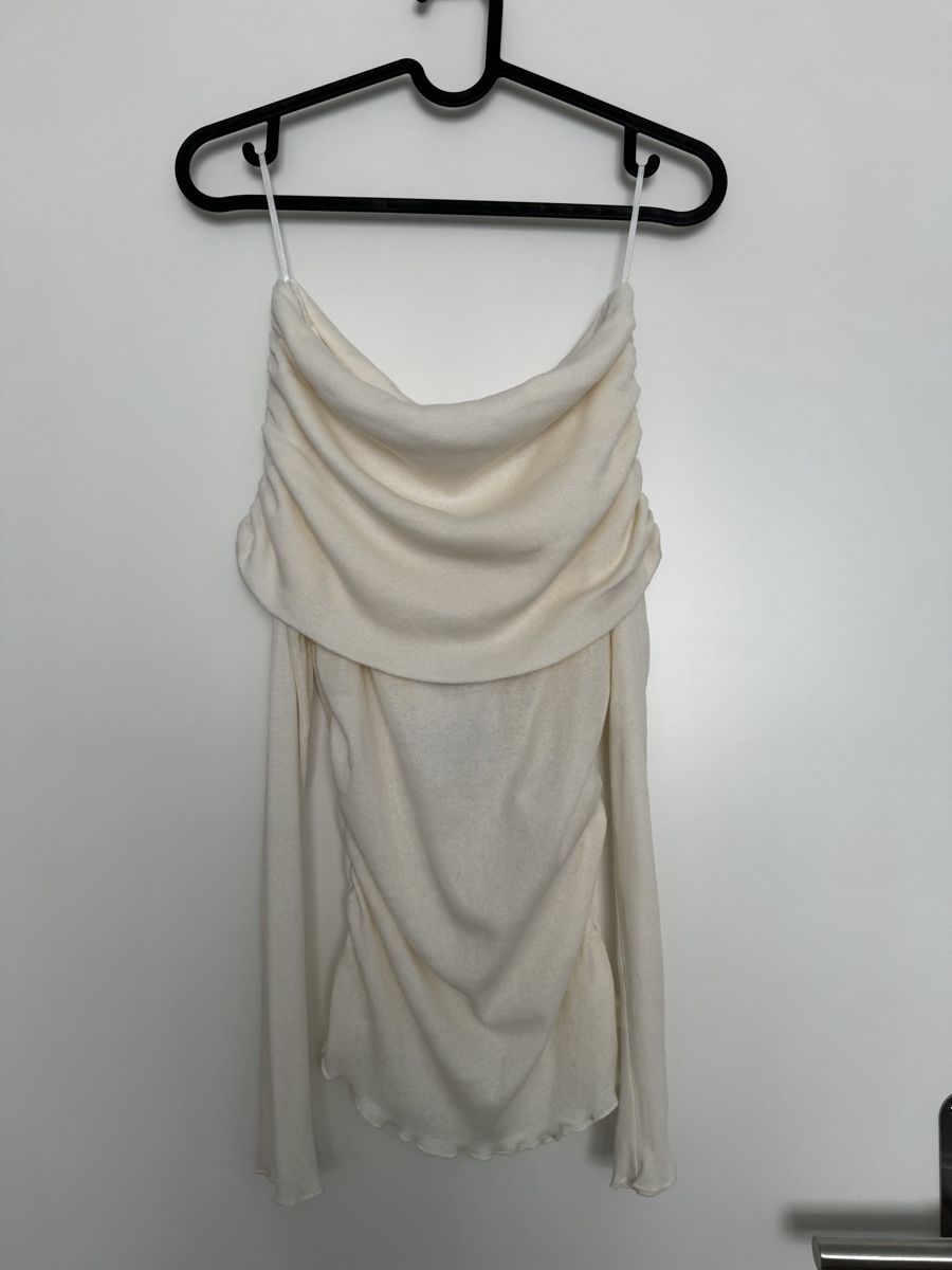 Zara Top: Neues Cremefarbenes Top ZARA Gr. M – Nuovo e nell'imballaggio originale da Erlenbach ZH venduto da Irina_from_Erlenbach 3