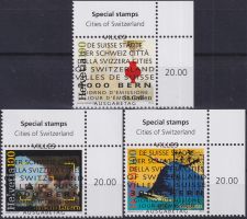 2014, Nr.1512-1514 Städte der CH +ET-Voll-Stempel +ECKTABS