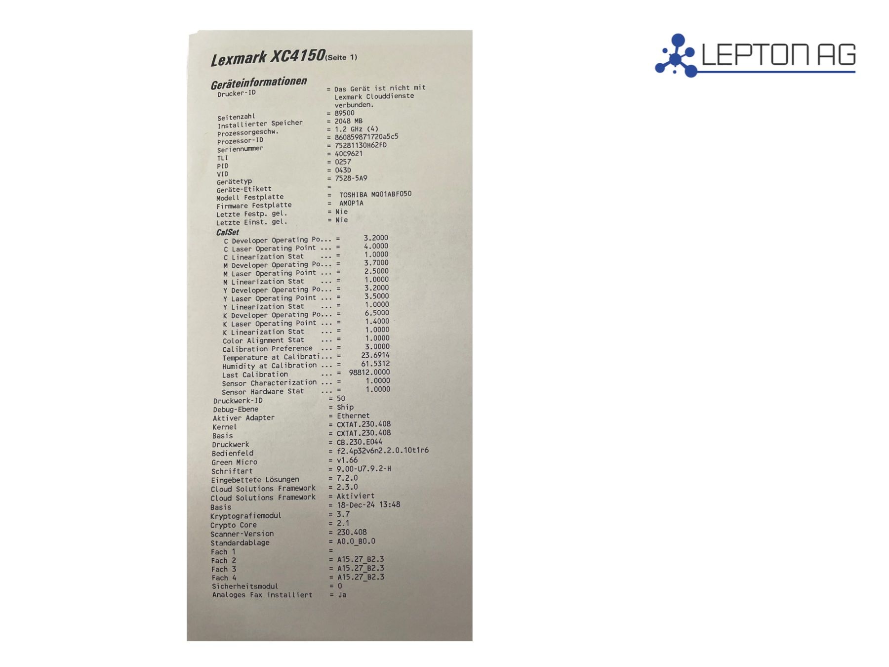 Lexmark Stampanti: LEXMARK XC4150 Farb Laserdrucker – Usato da Niederdorf venduto da LeptonAG 7