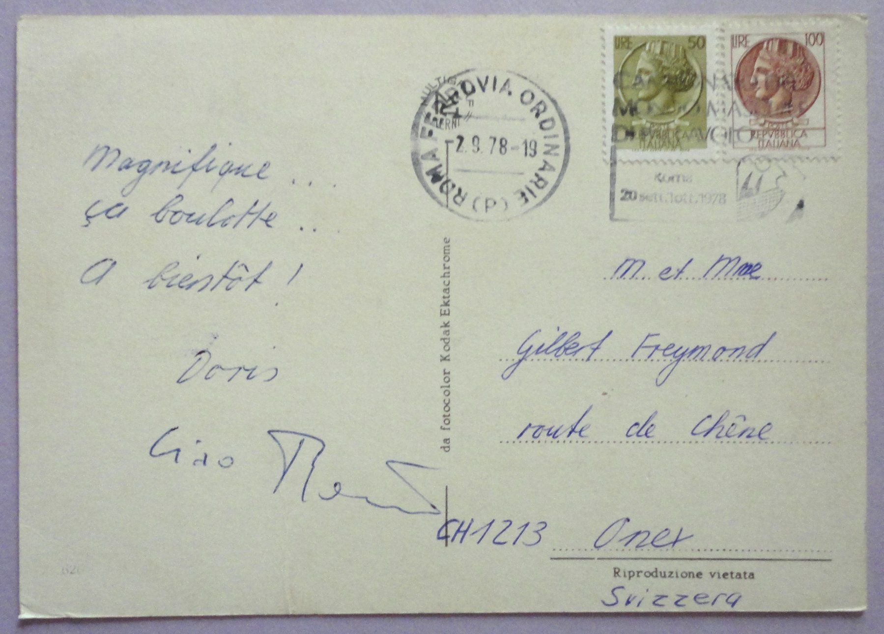 Cartoline postali: Saluti da Roma – Usato da Fétigny venduto da Billy2miny 1