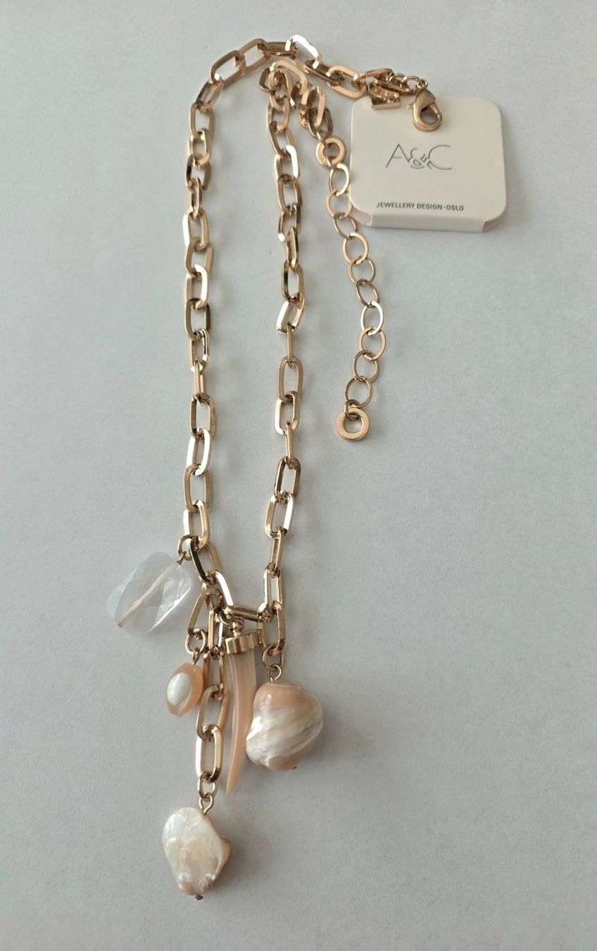 Catenine: Elegant Designer Collier mit Perlmutt & Kristall  - Neu – Nuovo e nell'imballaggio originale da Uetikon am See venduto da Springdream 7