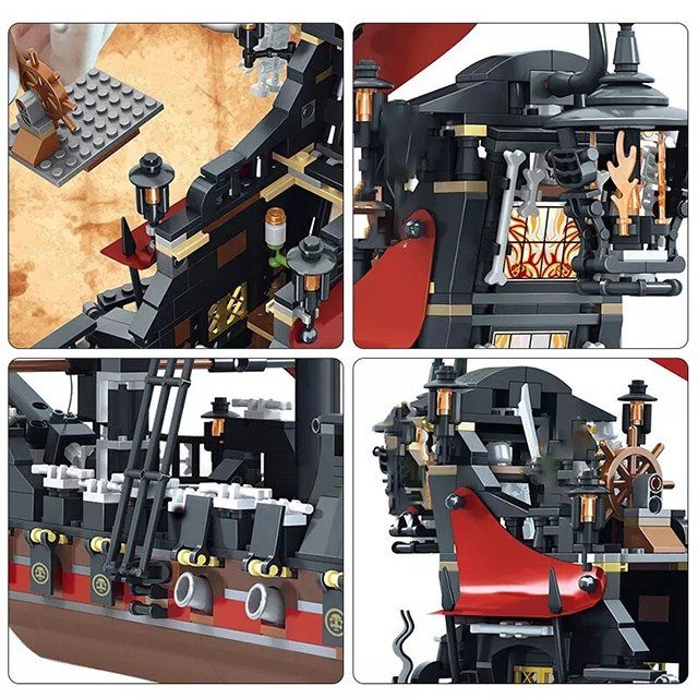 Baukästen: Rotes Schiff Bausteinset mit 7 Figuren | 1150+ – Neu und originalverpackt aus Oensingen von CSCollectors 3