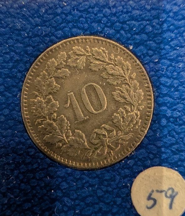 Tutti le monete: 10 Rappen 1959 – Usato da Arch venduto da coinsandmore 1
