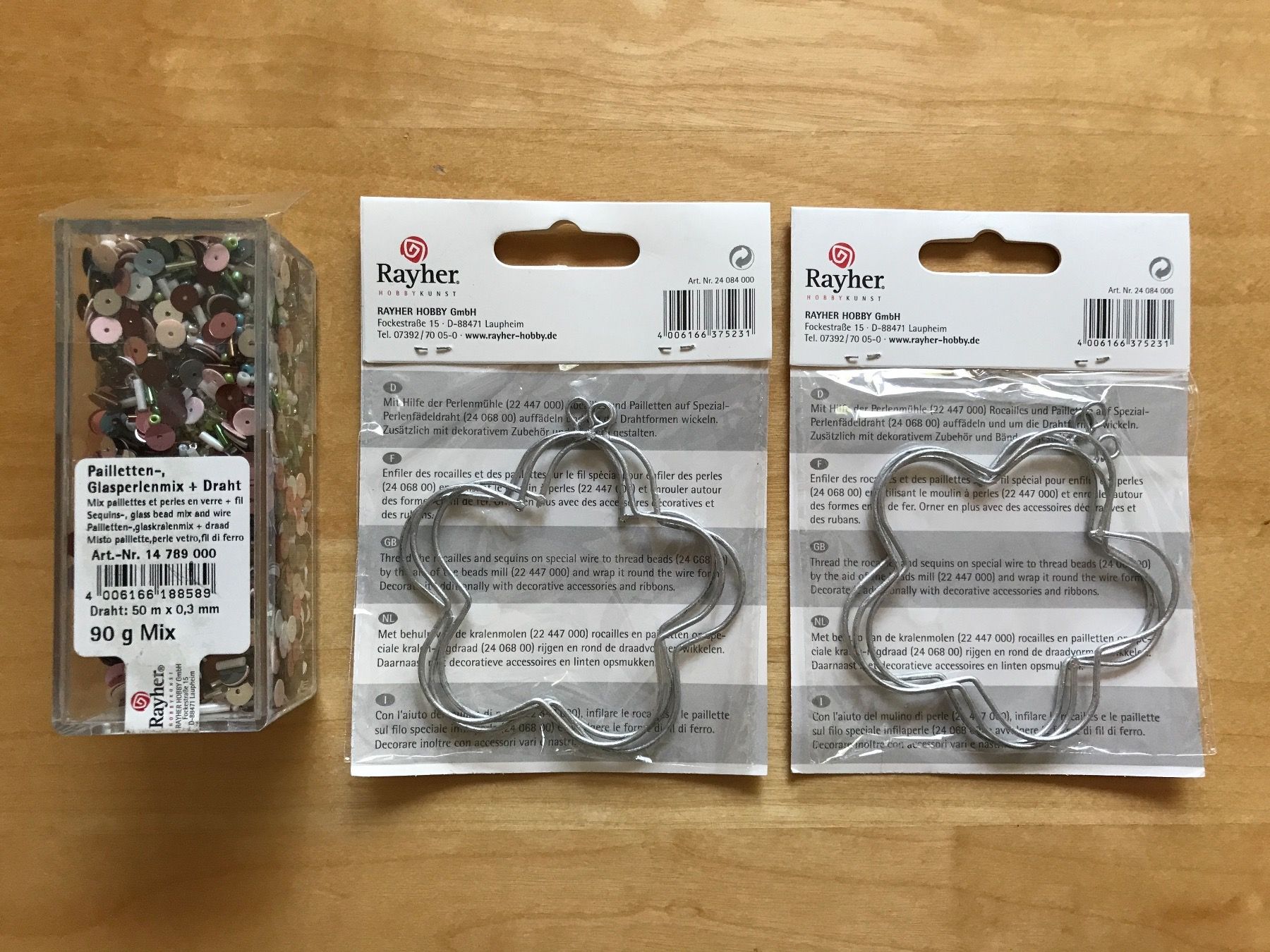 Rayher Bastelsets: Rayher - Bastelset Drahtblumen Pailletten Glasperlen Draht – Neu und originalverpackt aus Riniken von KreativImKopf 1
