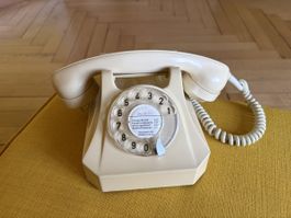 Vintage PTT Wählscheibentelefon beige – 70er/80er Jahre