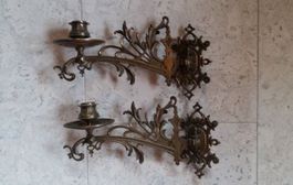 Klavier Kerzenhalter / Jugendstil 2 Stück