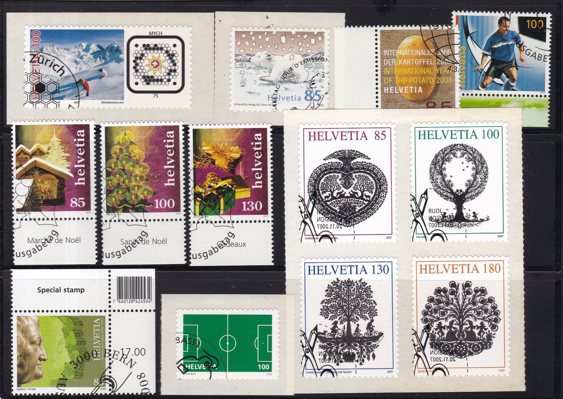 Alle Briefmarken: CH Briefmarken Lot ab 2007, ET – Gebraucht aus Münchwilen AG von Nesar