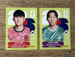 Panini Sticker WM 2026 Minjae Kim und Seunggyu Kim Korea