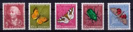 1957_J168-J172_PJuv._INSEKTEN_LEONHARD EULER_Serie kompl._**