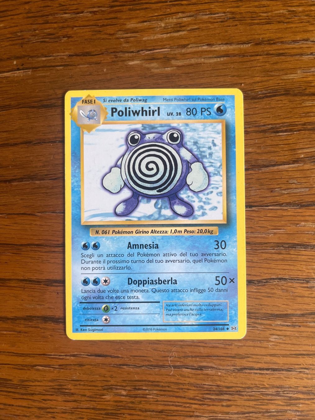 Pokémon Cartes à collectionner: Carte Pokemon Poliwhirl - XY Evolution - IT – D'occasion à Vernayaz par