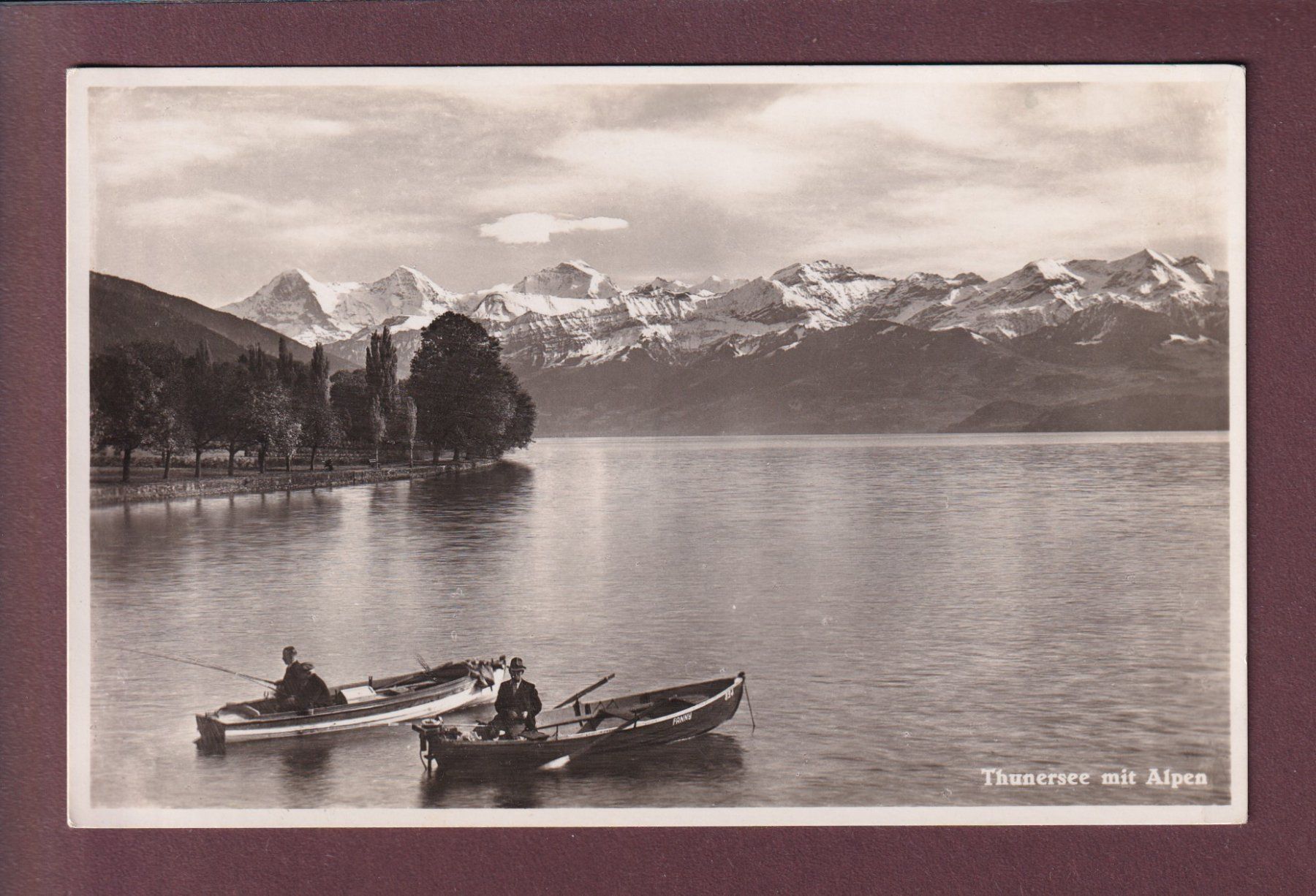 Ansichtskarten: THUNERSEE - Fischer – Gebraucht aus Pully von nicecards
