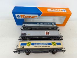 Roco  4036 +  46599 +  4340E Güterwagen Bier / Staiber / SBB