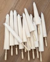 15 Sonnenschirme Papier weiss neu
